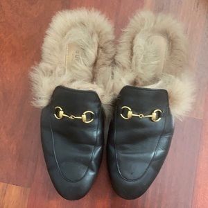 Gucci fur princetown loafer